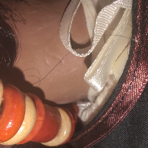 AVAILABLE -RARE Vintage Porcelain Doll Beautiful dark complexion 17" Tall - Picture 10 of 11